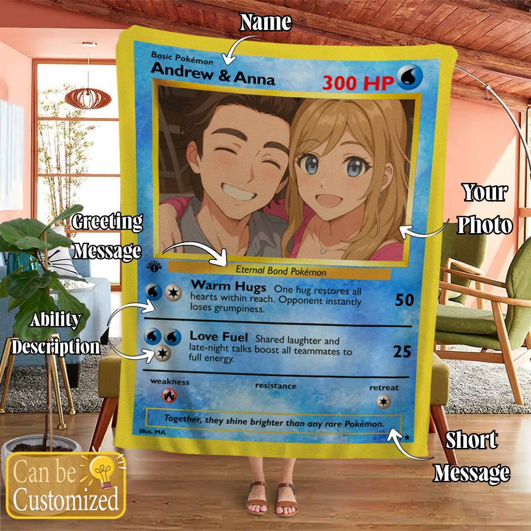 Personalized PKM Photo Art Blanket - Anniversary Edition