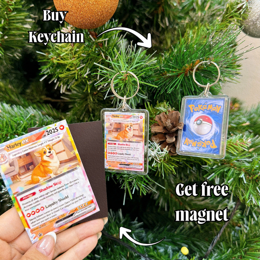 [ BUY 1 GET 1 FREE] Personalized PKM Pet Photo Art Keychain