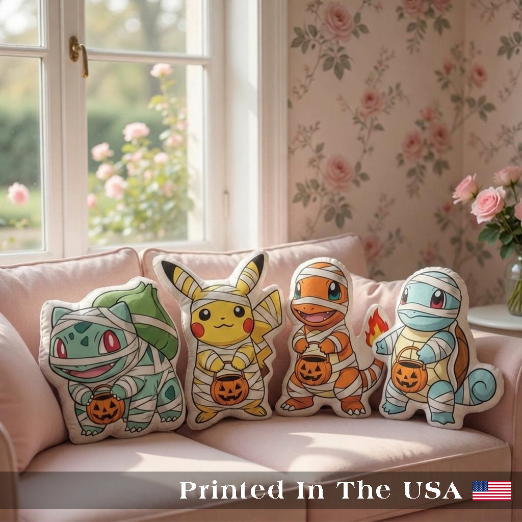 PKM Halloween Trick-or-Treat Plush Pillow
