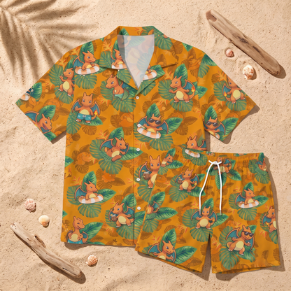 PKM Charizard Hawaiian Shirt & Shorts