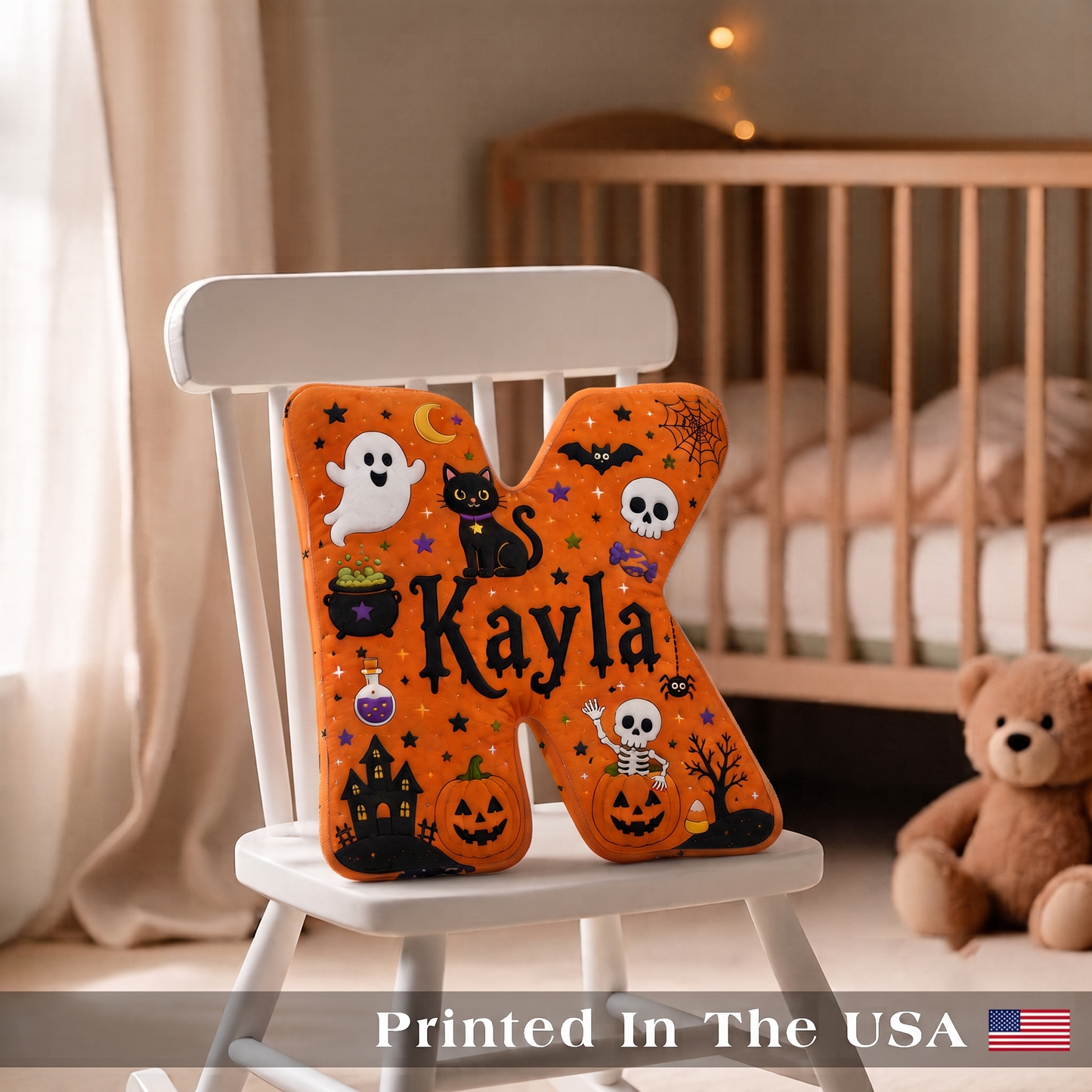 Personalized Name Halloween Plush Pillow