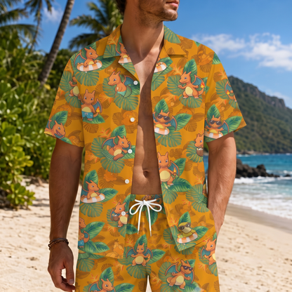 PKM Charizard Hawaiian Shirt & Shorts
