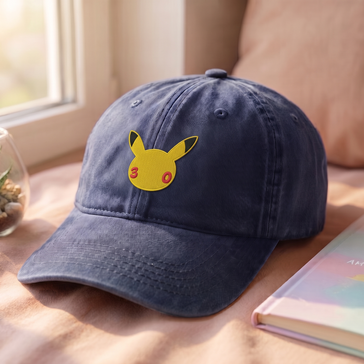 Embroidered 30th Anniversary PKM Baseball Cap, Dyed Cap