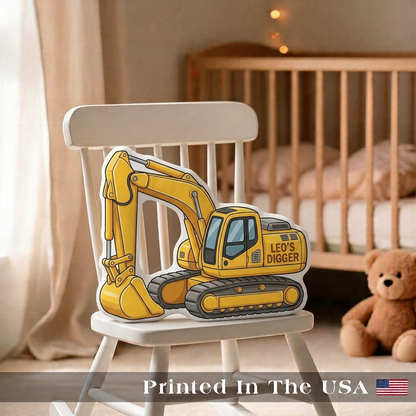 Personalized Kid's Digger Plush Pillow