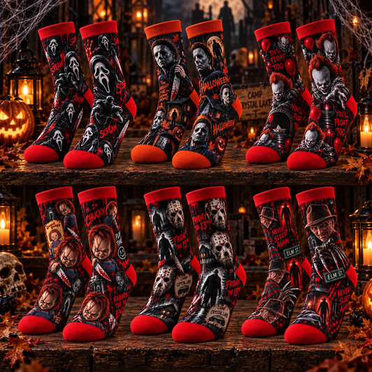 Halloween Horror Movie Characters Socks
