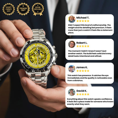 Power Rangers Yellow Ninjetti Personalized Watch