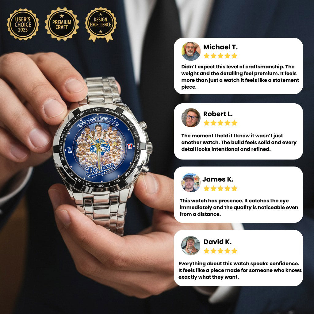 Personalized LA Dodgers 2025 Worlds Series Champion Back to Back Watch