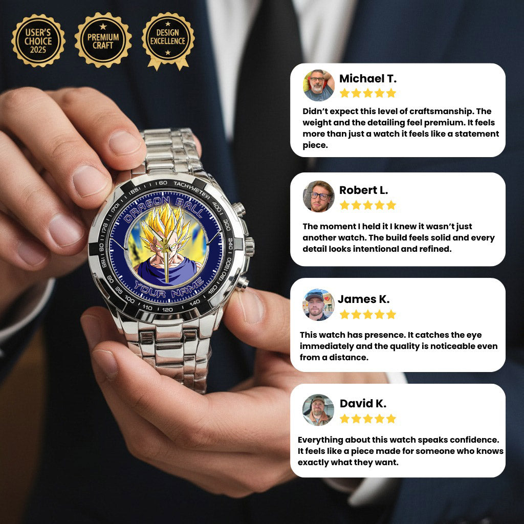Anime Dragon Ball Vegeta Custom Name Watch