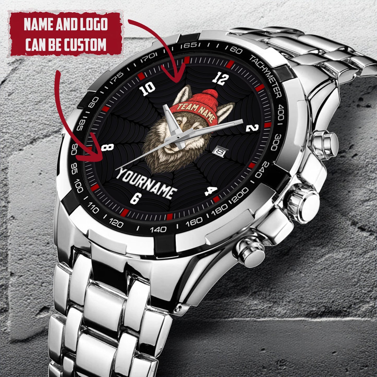 Mascot Personalized Team Name & Name Quartz Watch