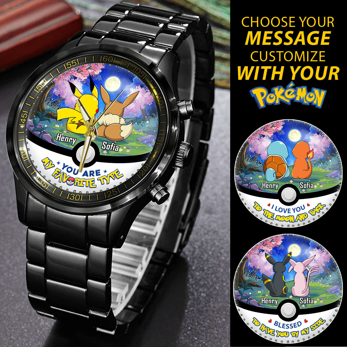 Customized PKM I Choose You Watch