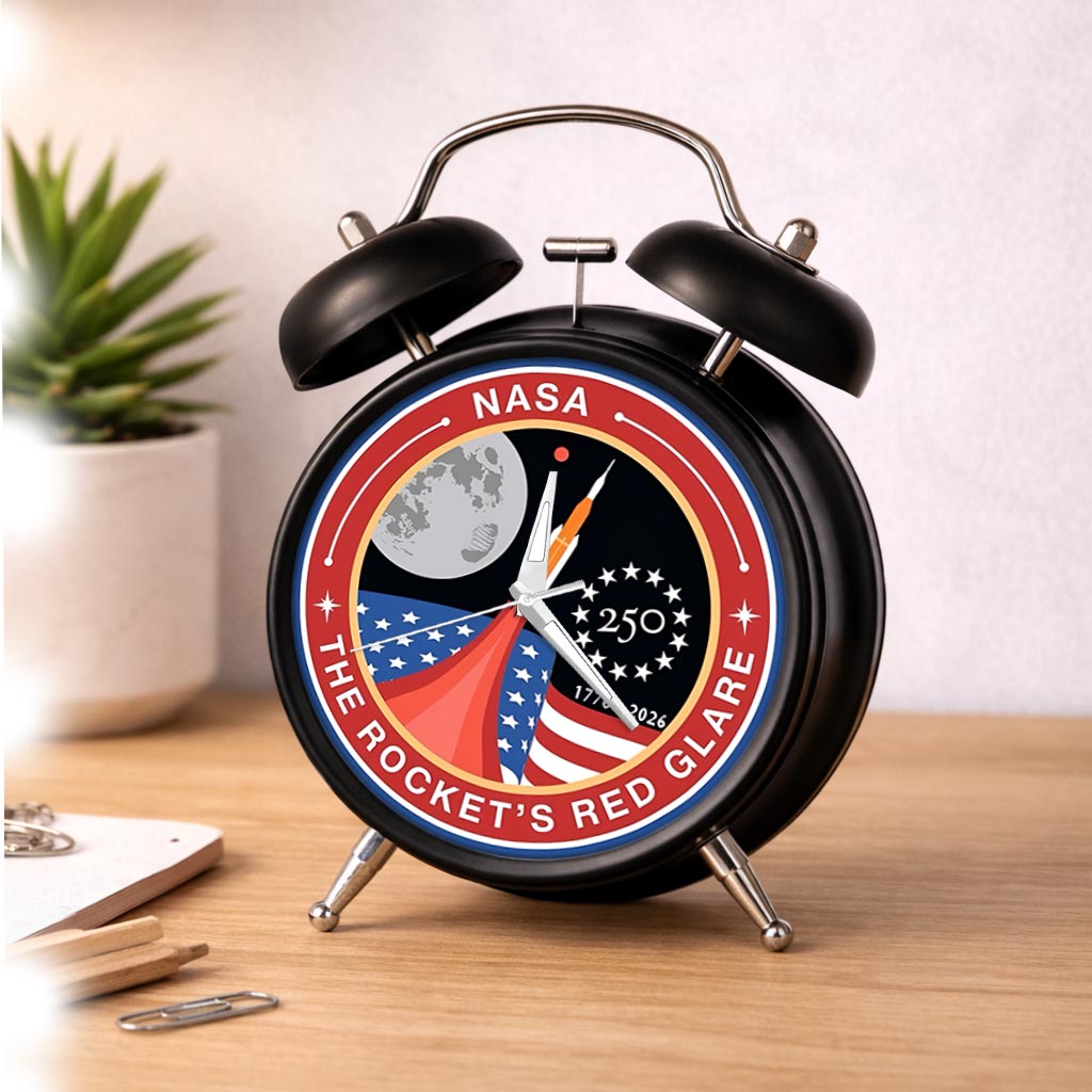 NASA 250th Anniversary Commemorative Alarm Clock – Rocket’s Red Glare Limited Edition