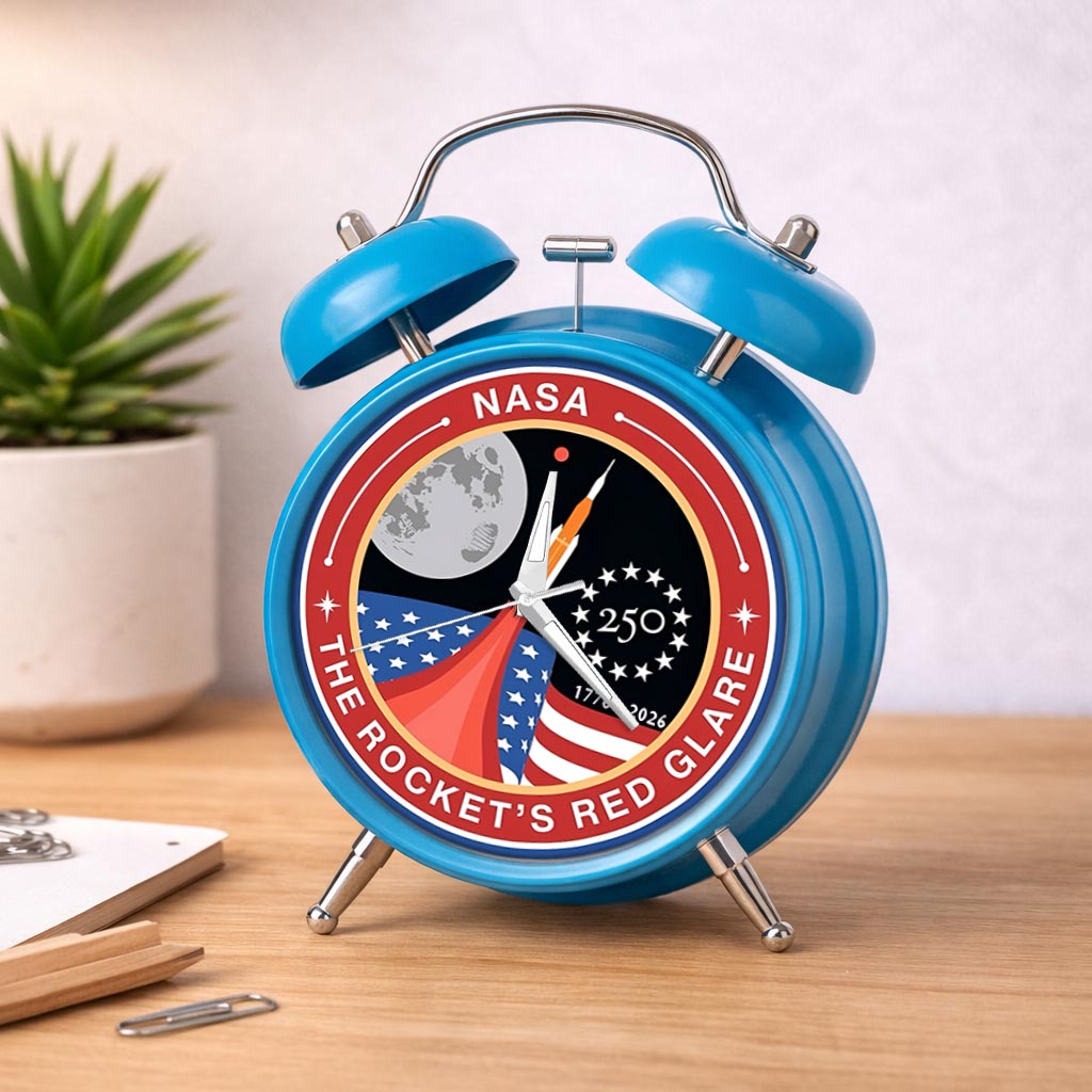 NASA 250th Anniversary Commemorative Alarm Clock – Rocket’s Red Glare Limited Edition