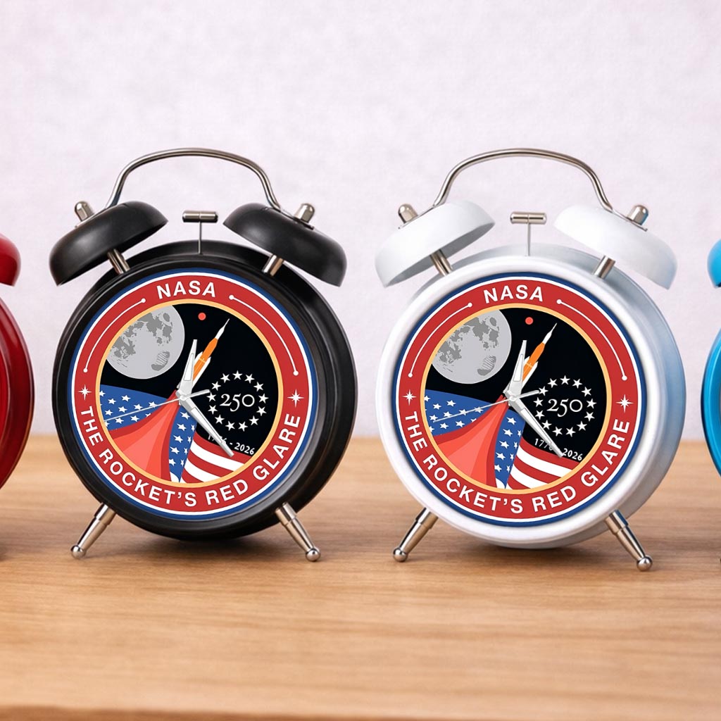NASA 250th Anniversary Commemorative Alarm Clock – Rocket’s Red Glare Limited Edition