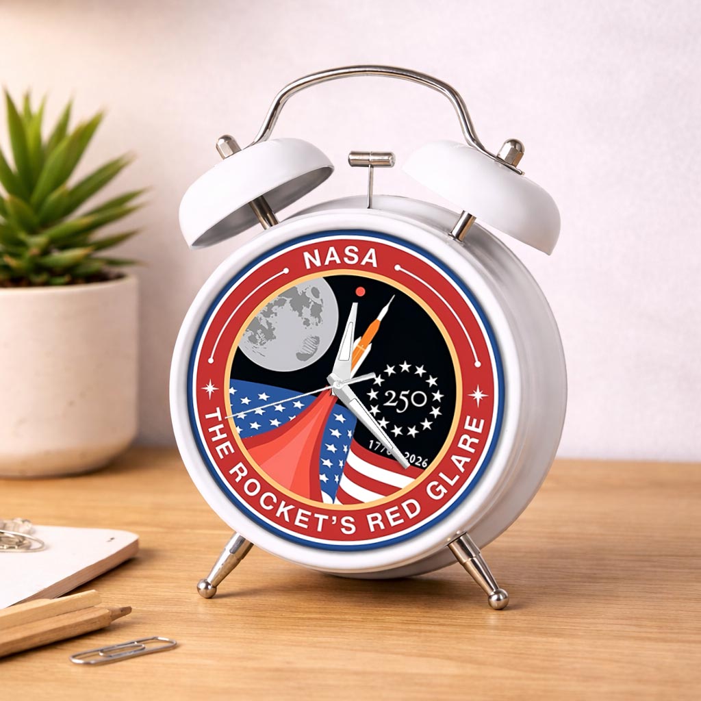 NASA 250th Anniversary Commemorative Alarm Clock – Rocket’s Red Glare Limited Edition