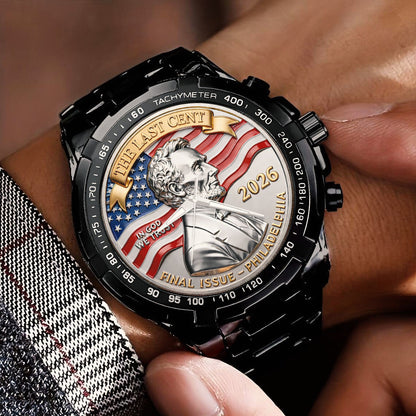 Abraham Lincoln Coin In God We Trust Custom Watch