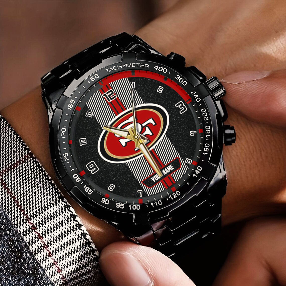 San Francisco Customized Black Stainless Steel Watch