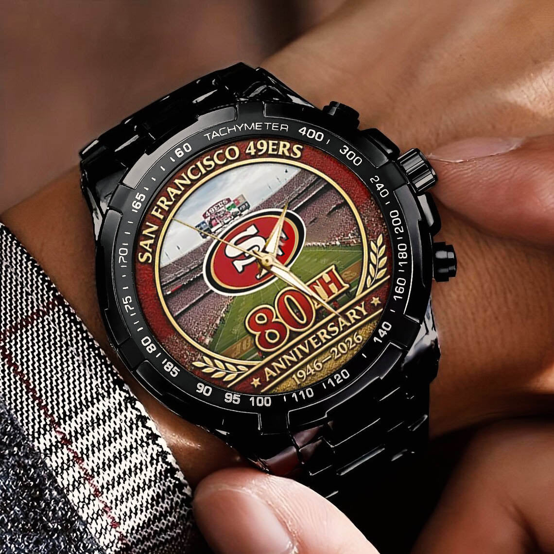 San Francisco 49ers 80th Anniversary 2026 Stainless Steel Watch