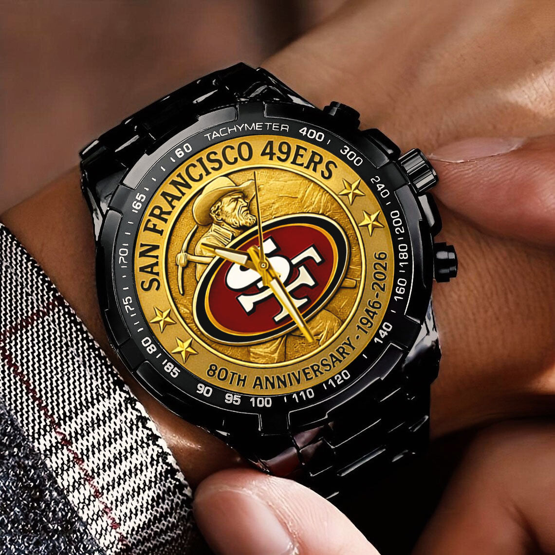 San Francisco 49ers 80th Anniversary 2026 Stainless Steel Watch