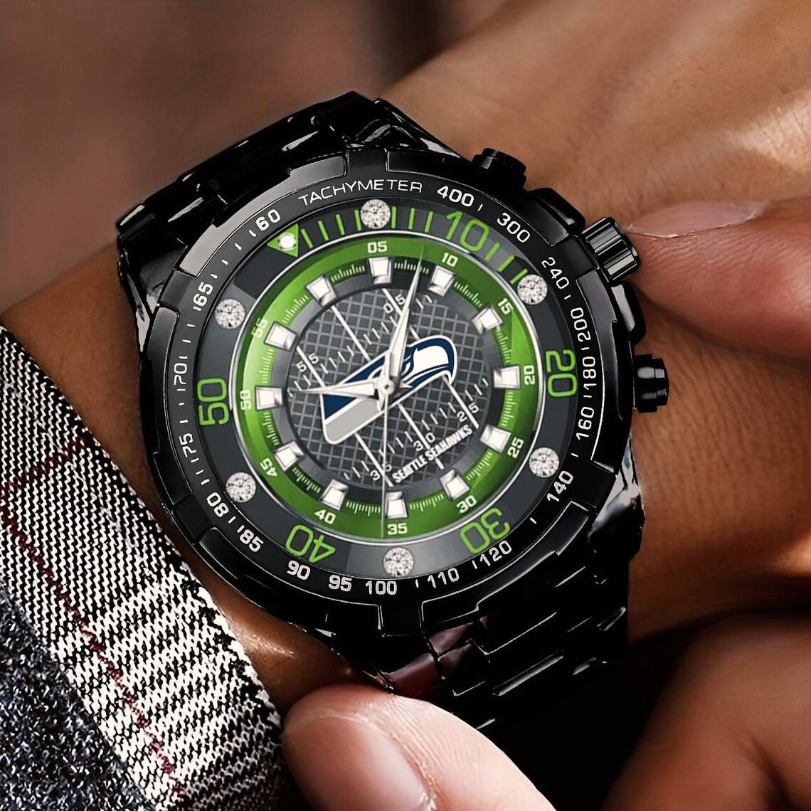 Seattle Seahawks Stainless Steel Watch