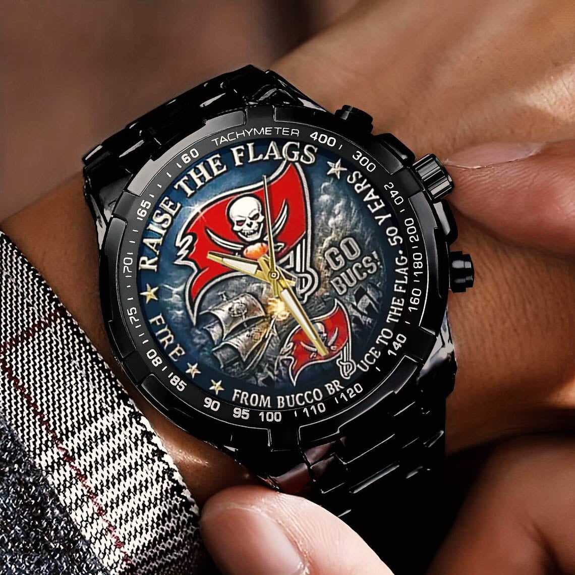 Tampa Bay Buccaneers 50th Anniversary Stainless Steel Watch