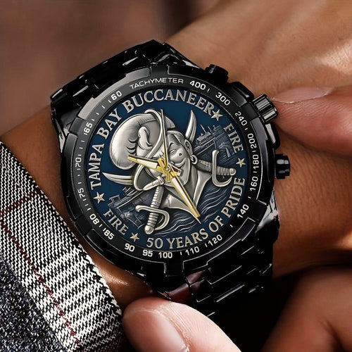 Tampa Bay Buccaneers 50th Anniversary Stainless Steel Watch