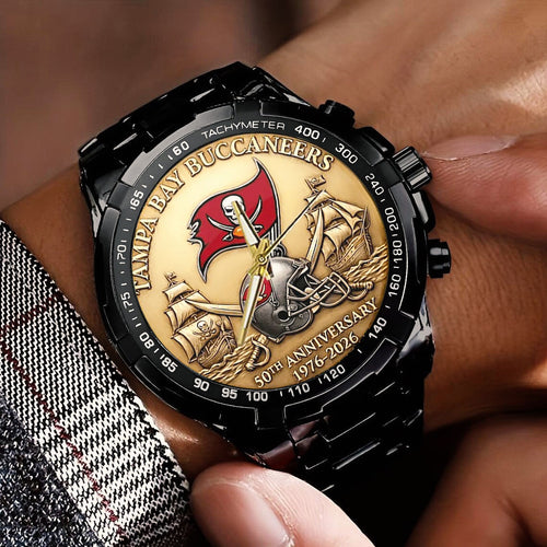 Tampa Bay Buccaneers 50th Anniversary Stainless Steel Watch
