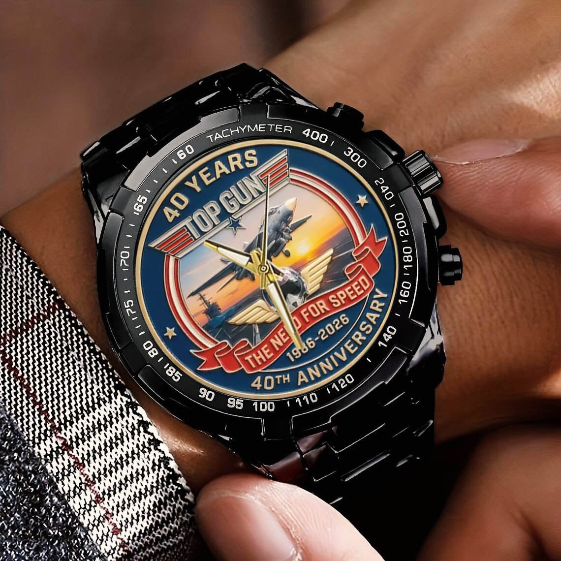 Top Gun Stainless Steel Watch