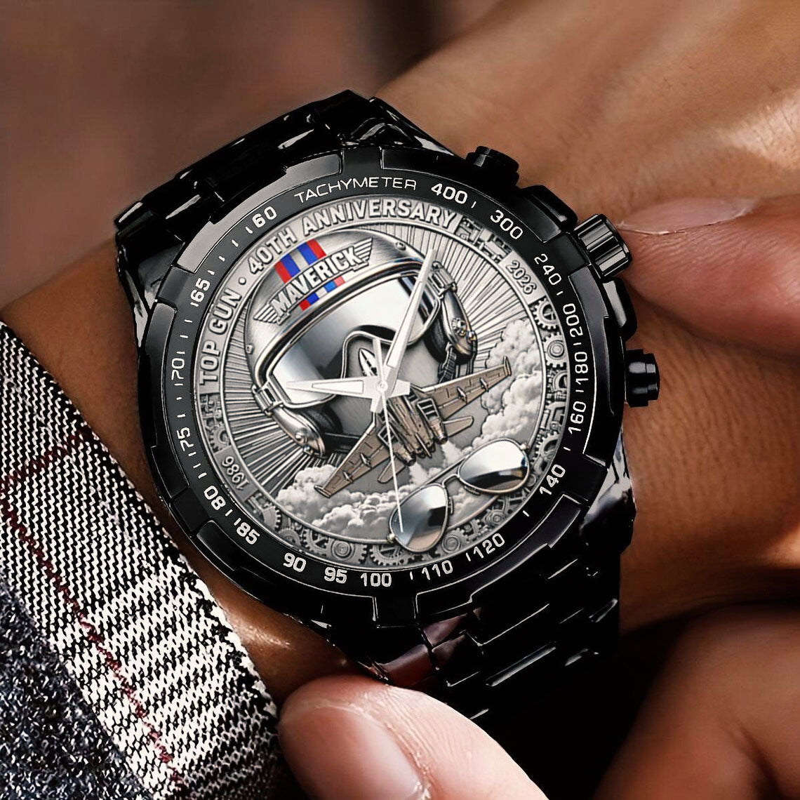 Top Gun 40th Anniversary Stainless Steel Watch