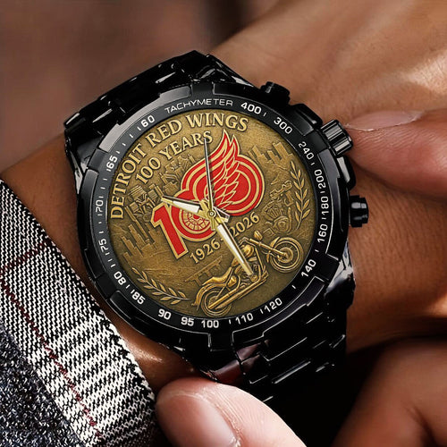 Detroit Red Wings 100th Anniversary 2026 Stainless Steel Watch