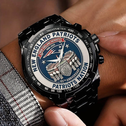 New England Patriots 65th Anniversary Stainless Steel Watch