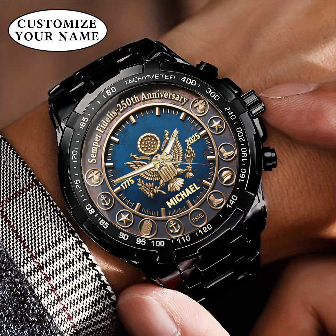 250th Anniversary Stainless Customized Steel Watch