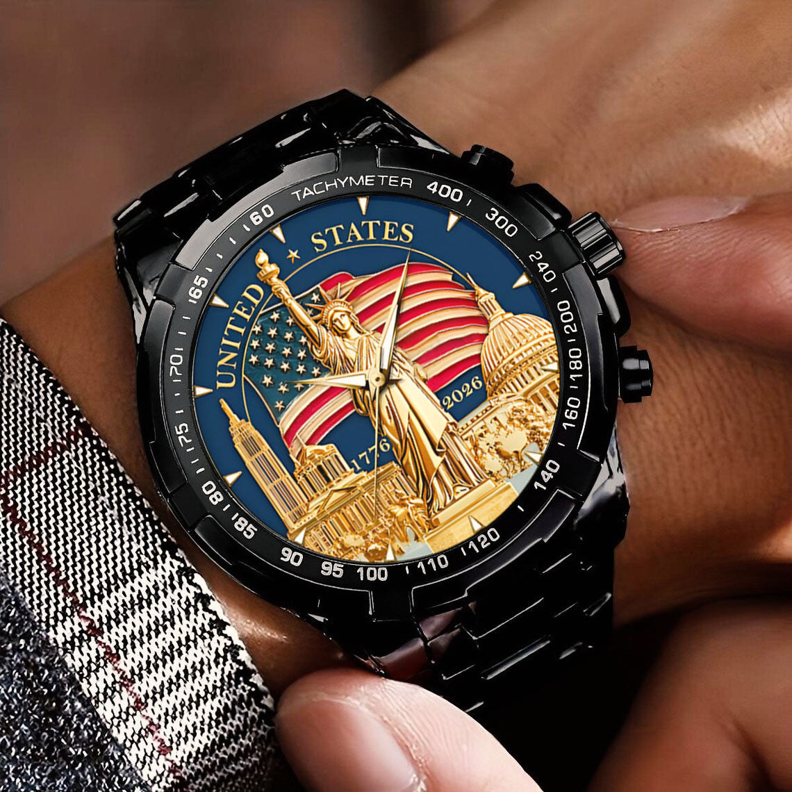 US 250th Anniversary Stainless Steel Watch