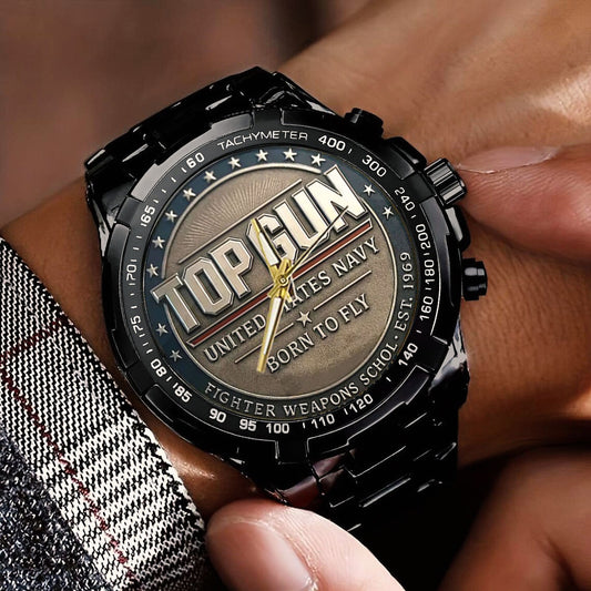 Top Gun Born To Fly Stainless Steel Watch