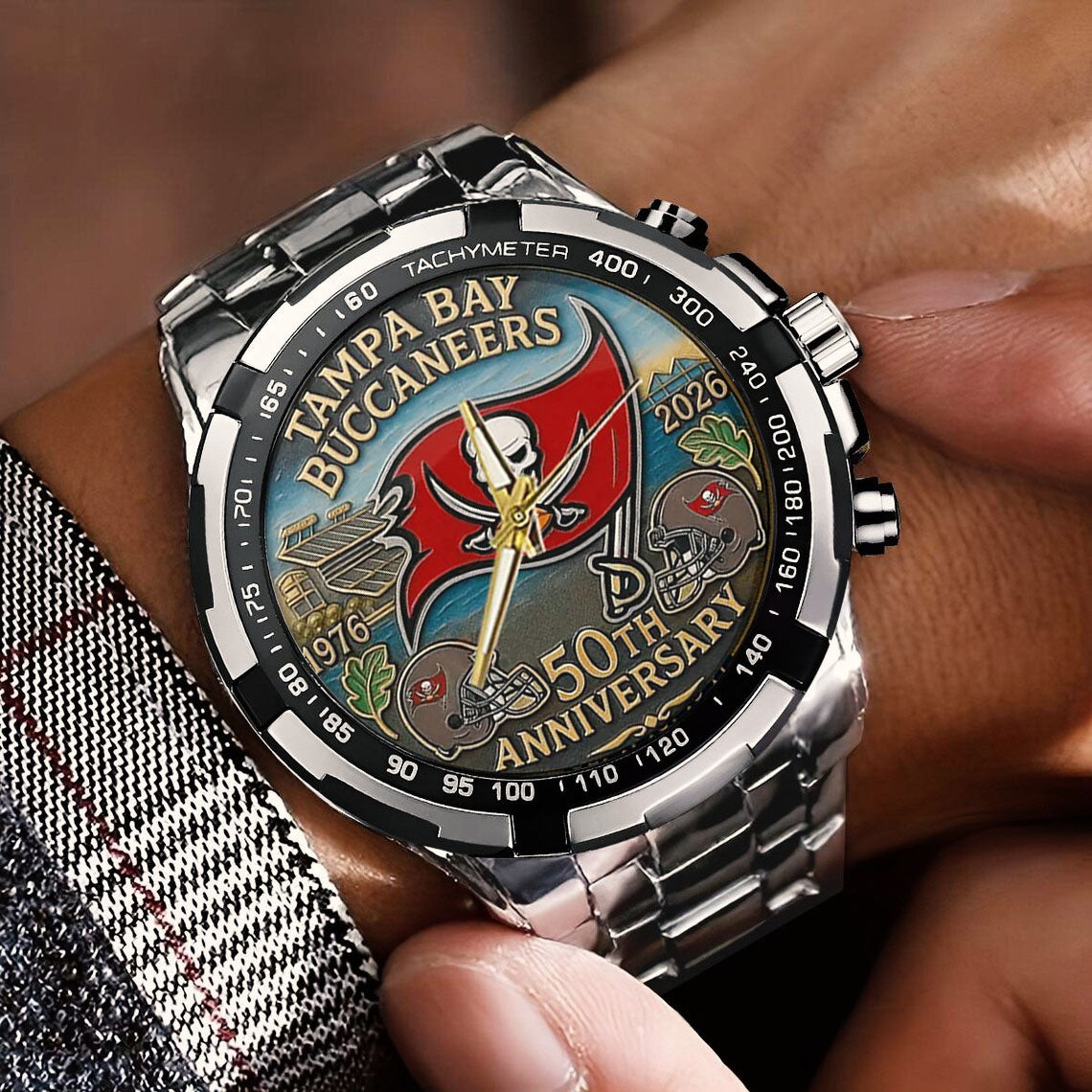 Tampa Bay Buccaneers 50th Anniversary 2026 Stainless Steel Watch