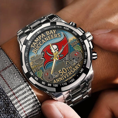 Tampa Bay Buccaneers 50th Anniversary 2026 Stainless Steel Watch