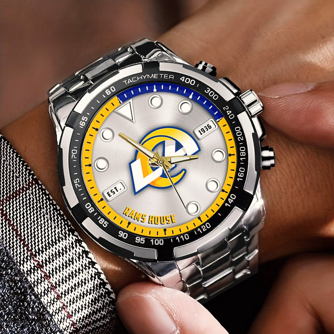 LA Rams Stainless Steel Watch