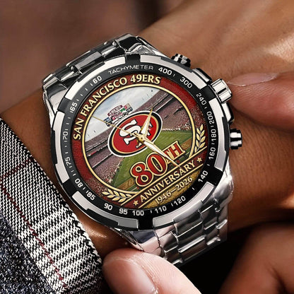 San Francisco 49ers 80th Anniversary 2026 Stainless Steel Watch