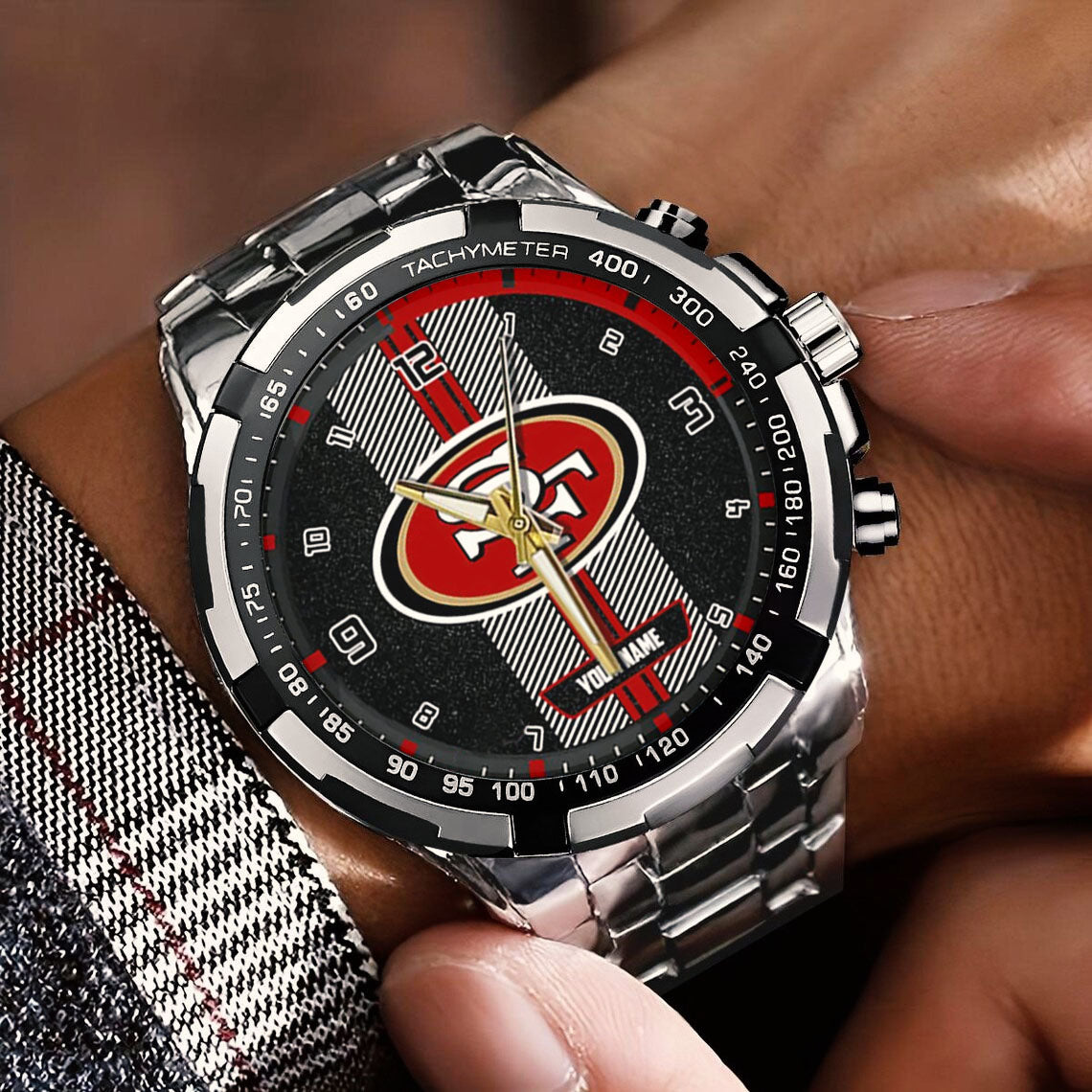 San Francisco Customized Black Stainless Steel Watch