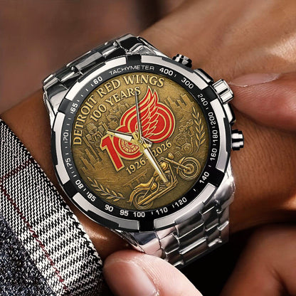 Detroit Red Wings 100th Anniversary 2026 Stainless Steel Watch