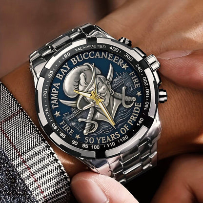 Tampa Bay Buccaneers 50th Anniversary Stainless Steel Watch