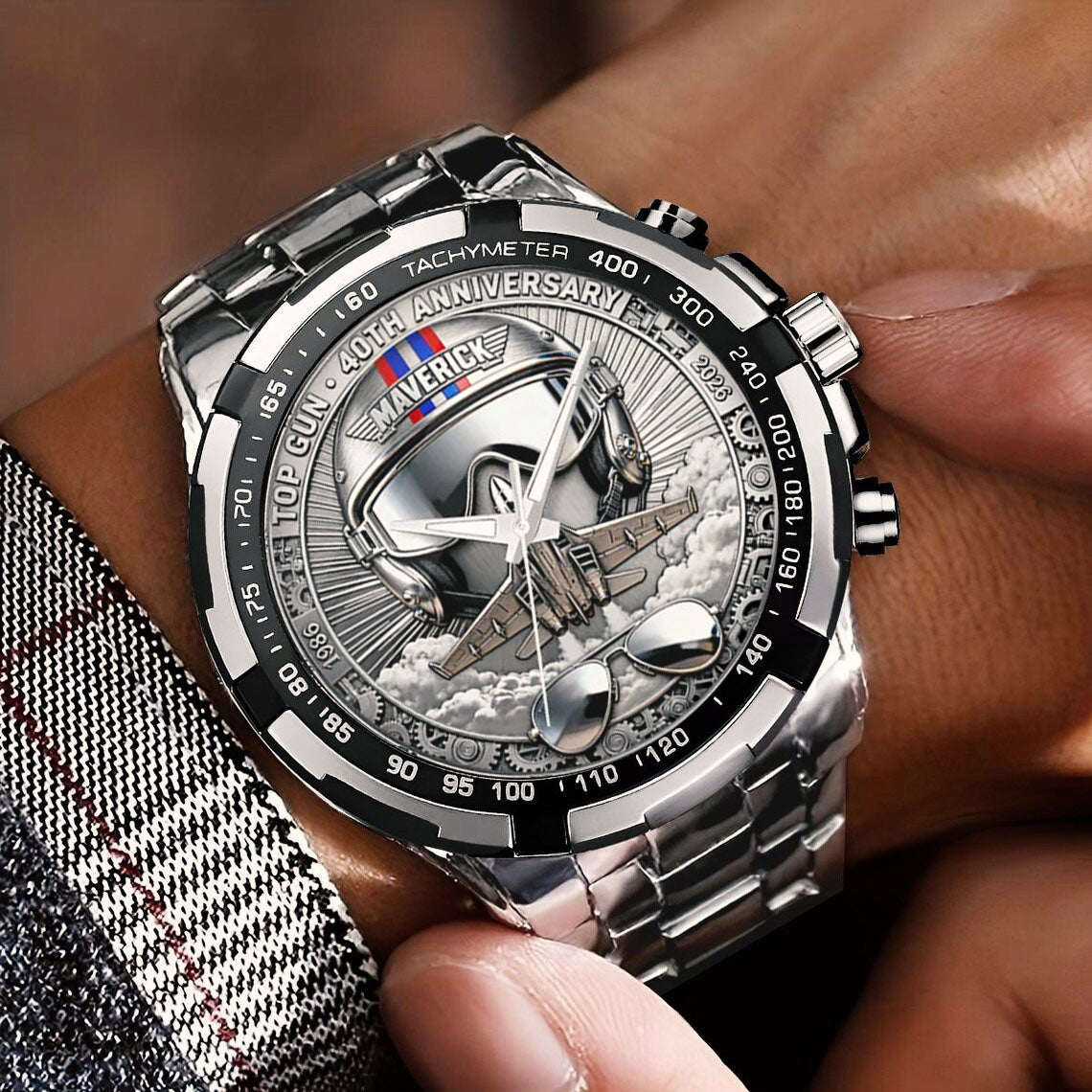 Top Gun 40th Anniversary Stainless Steel Watch