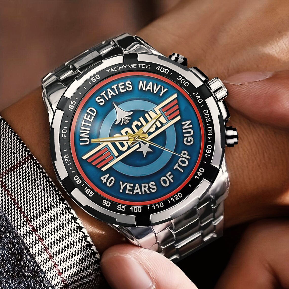 Top Gun Stainless Steel Watch