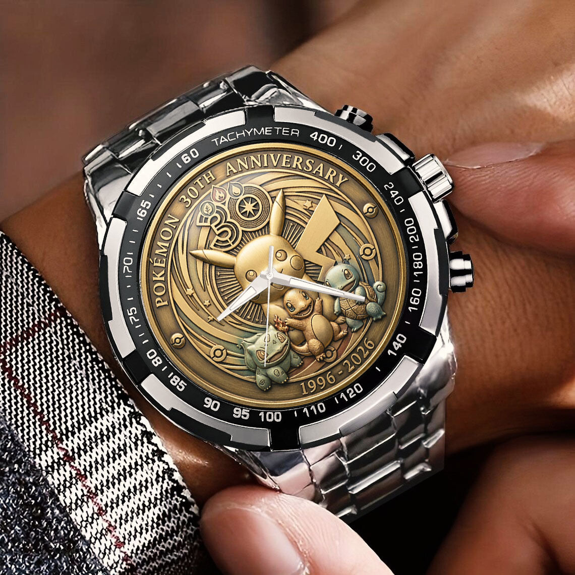 Pokemon 30th Anniversary Steel Stainless Watch