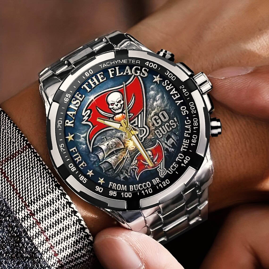 Tampa Bay Buccaneers 50th Anniversary Stainless Steel Watch