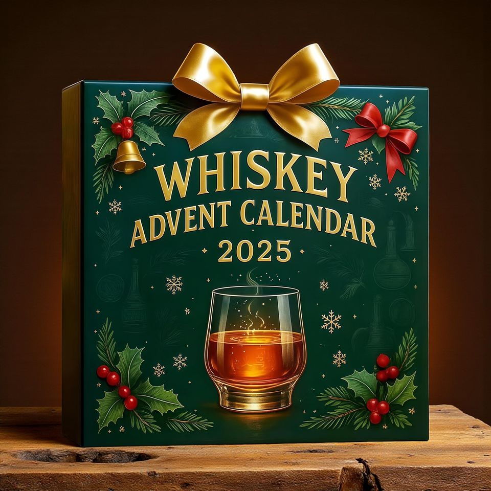 Whiskey Advent Calendar Blind Box 2025: 24 Liquor Acrylic Whiskey Bottle Christmas Tree Ornaments