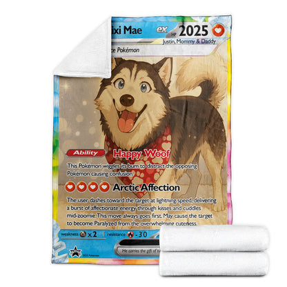 Personalized PKM Pet Photo Art Blanket - Pet Edition