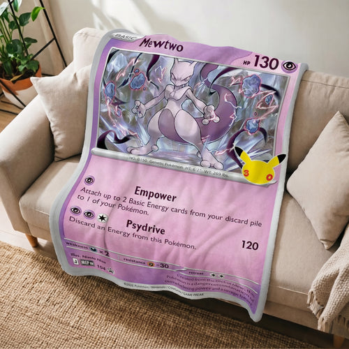 PKM Mewtwo 30th Anniversary Custom Fleece Blanket