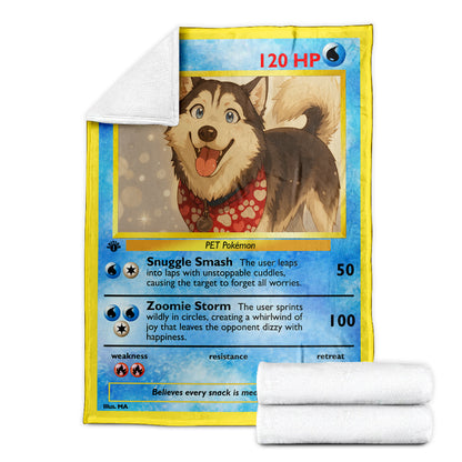 Personalized PKM Pet Photo Art Blanket - Pet Edition