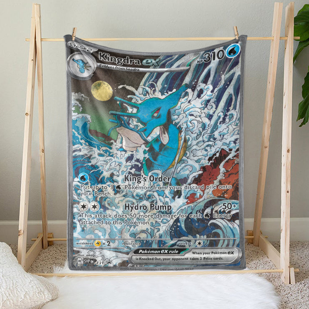 PKM Kingdra EX Custom Fleece Blanket