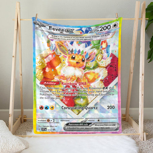 PKM Eevee EX Custom Fleece Blanket